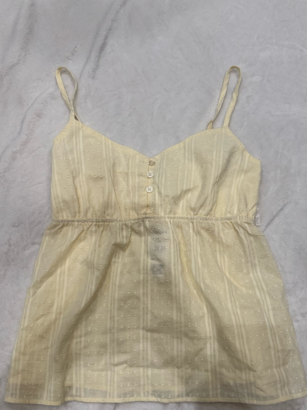 Tilly’s RSQ Light Yellow Swiss Dot Cami Top